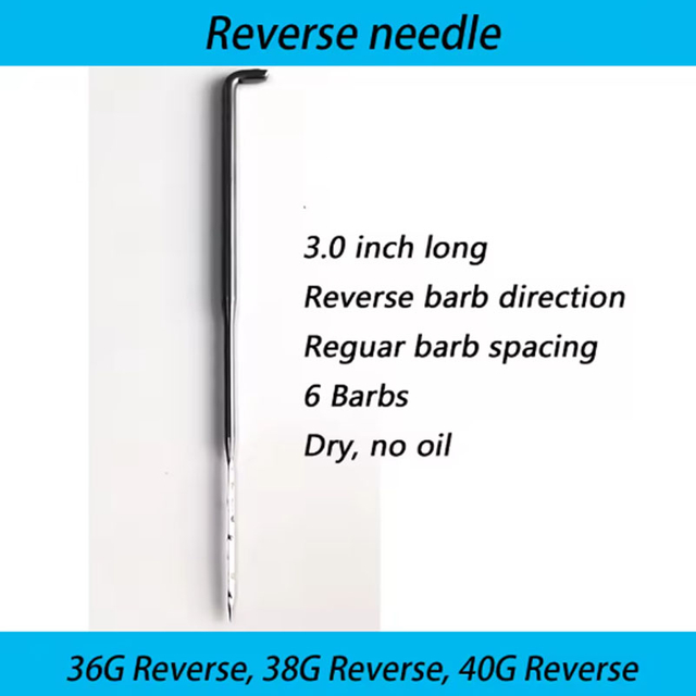 Reverse Needle, Triangle Reverse Felting needle with Reverse direction Barbs
