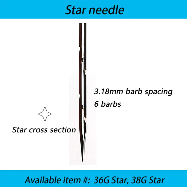Star Needle, Cross Star Felting Needle for Supper Fast Wool Felting 