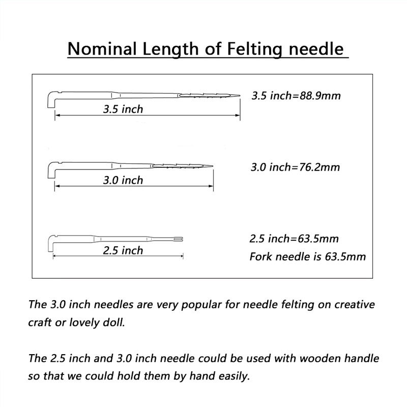 32 Gauge Triangle Needle, Coarse Felting Needle For Nepal Wool Felting Handicraft 500pcs/box