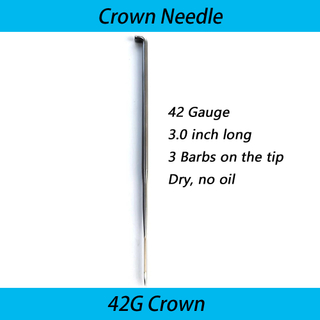42G Crown Needle, Triangular Felting Needle for Doll head Mohair Rooting 500pcs/box