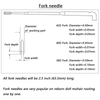 42G Fork Needle, Forked Felting Needle for Baby Reborn Hair Implant 500pcs/box