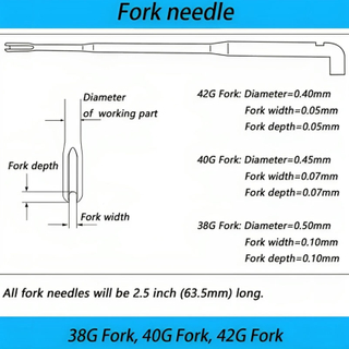 Fork Needle, Forked Felting Needle Equivalent to Groz-Beckert Needle 500pcs/box