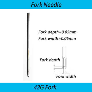 42G Fork Needle, Forked Felting Needle for Baby Reborn Hair Implant 500pcs/box