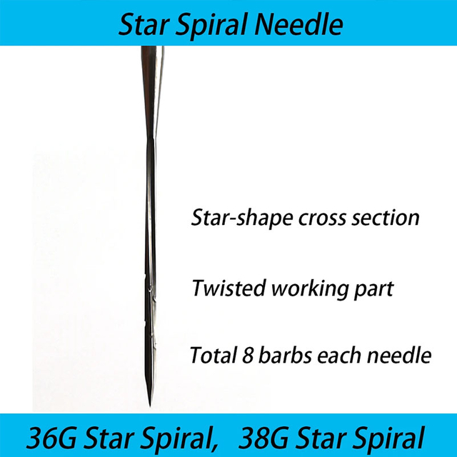 Star Spiral Needle, Star Felting Needle with Twisted Working Part for Hand Wool Felting