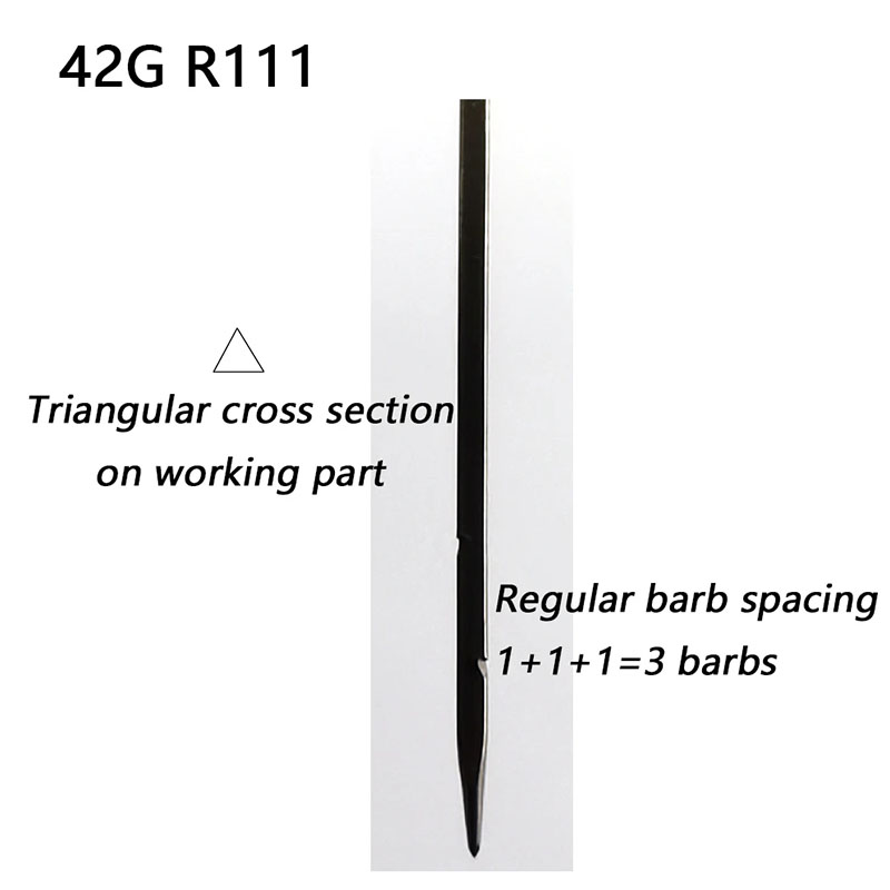 42 Gauge Triangle Needle, Supper Fine Rooting Needle For Reborn Doll Hair 500pcs/box