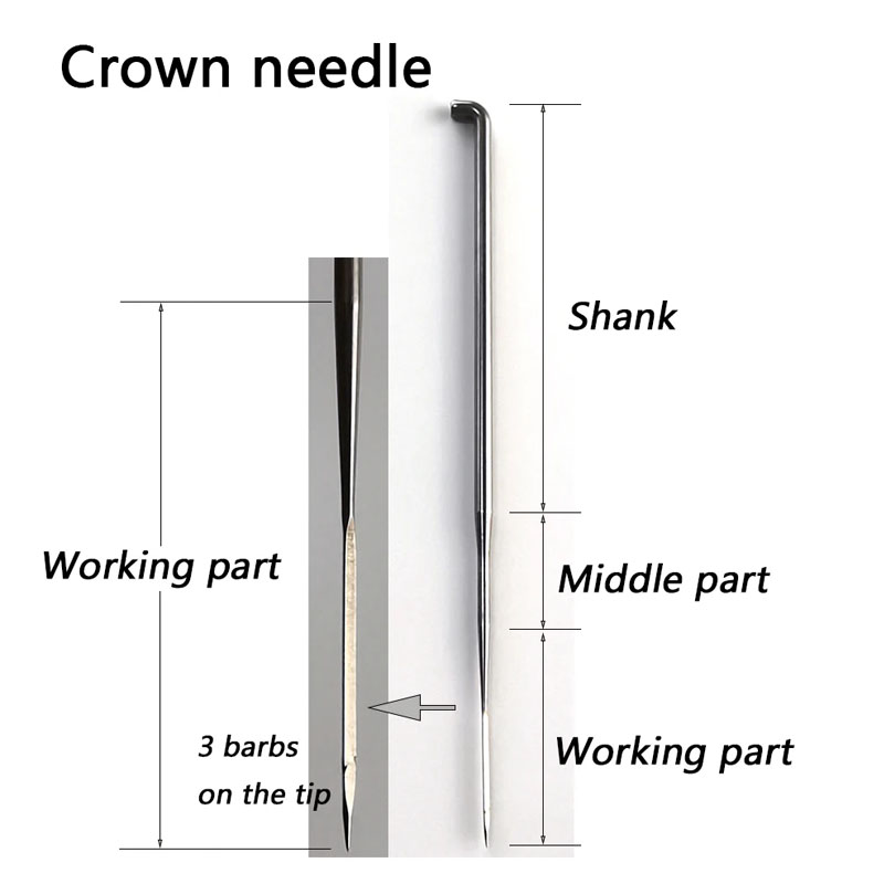46G Crown Needle, Triangle Felting Needle for Reborn Baby Hair Rooting 500pcs/box