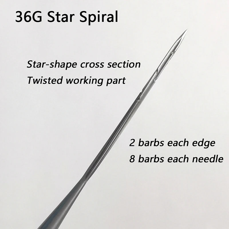 Star Spiral Needle, Star Felting Needle with Twisted Working Part for Hand Wool Felting