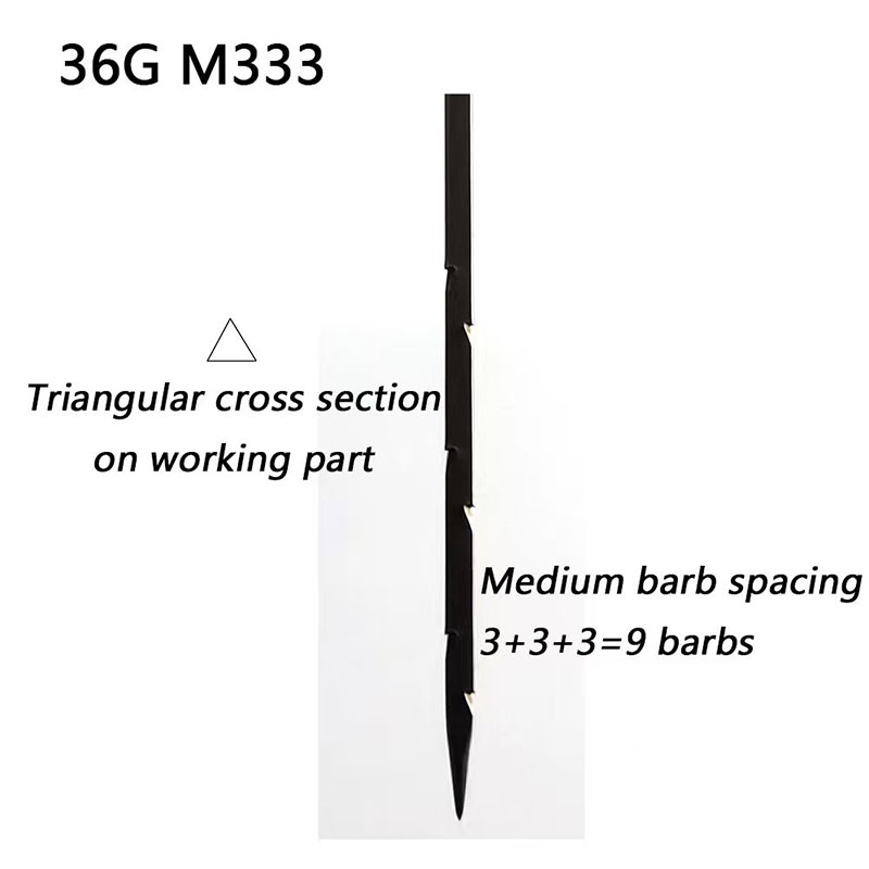 36 Gauge Triangular Needle, Coarse Punch Needle For Wool Felting Starter 500pcs/box